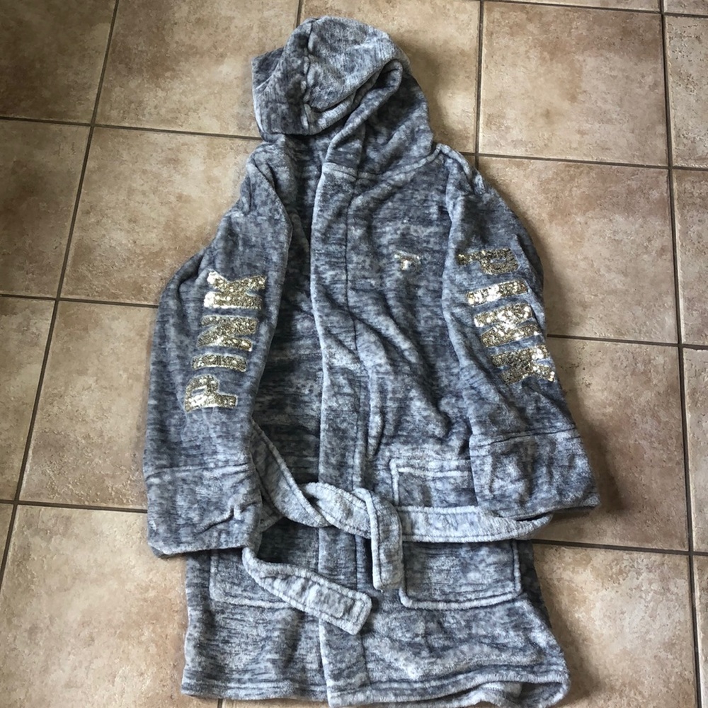 Gray Gold Embellished PINK VS Soft Ribe